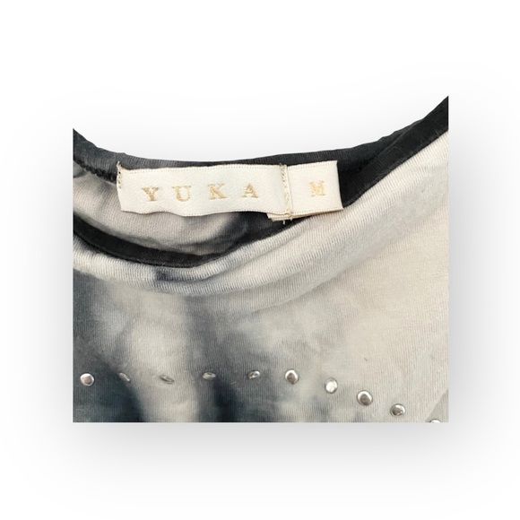 Yuka ★ Choice Cold Shoulder Top ★ Black Tie Dye ★ Medium ★ - Picture 12 of 16